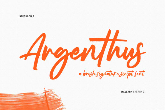 Argenthus Script Font for Handmade Branding
