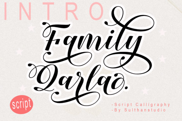 Family Qarla Script: A Timeless Script Font for Editorial Design