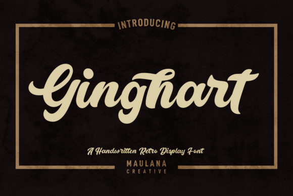 Ginghart Script: A Versatile Script Font for Creative Crafters