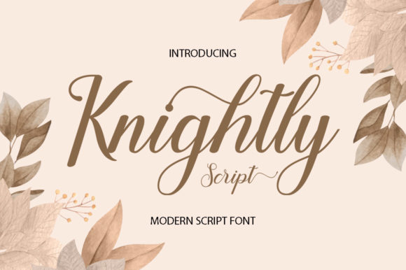 Knightly Script for Editorial Design and Creative Branding