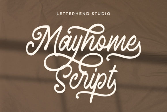 Mayhome Script: A Vintage Script Font for Elegant Branding