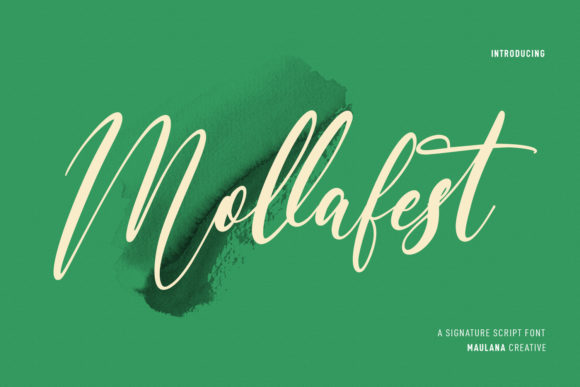 Mollafest Script: A Premium Script Handwritten Font for Editorial Design
