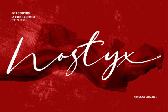 Nostyx Script for Editorial Design and Creative Branding