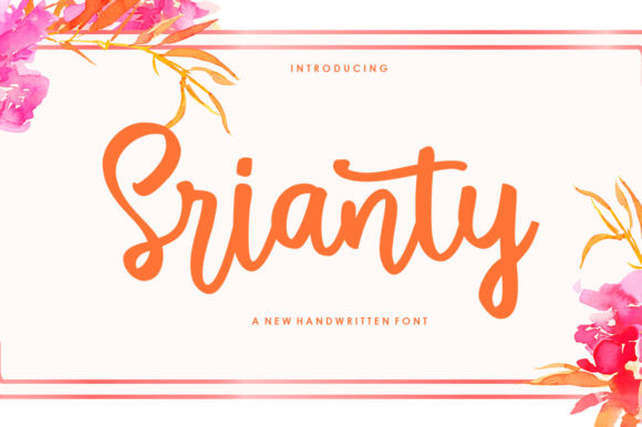 Srianty Script: An Elegant Handwritten Font for Makers