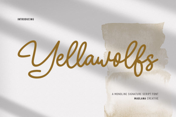 Yellawolfs Script: Elegant Script Handwritten Font for Crafters